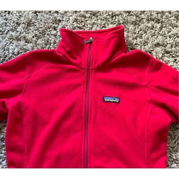 Patagonia BASIN TRAIL BRIGHT PINK ZIP Fleece Jacket Coat womens S - Picture 4 of 7